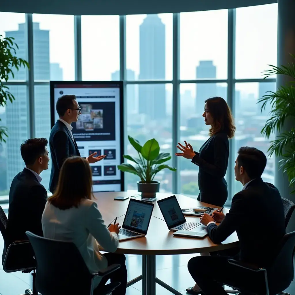 Professional team collaboration